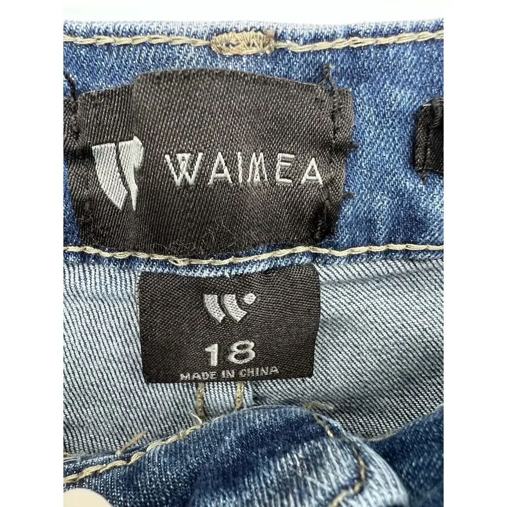 WAIMEA Boys Stacked Fit Cargo Jeans-‎ Size 18 Vintage Wash